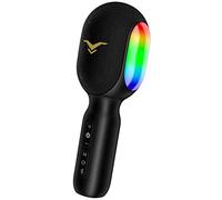 Karaoke Microphone, LED Wireless Bluetooth Microphone, Portable LED Kids Karaoke Microphones with Music Recording, Home KTV Karaoke Device, Compatible with iOS Android FM Connection in the Car