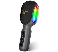 Karaoke Microphone, Wireless Bluetooth Karaoke Mic with Voice Recording&Vocal Remove, Duet Mode, Bluetooth/AUX/FM Connection, Portable Singing Mic for Kids Adults, Ideal for Home Karaoke/Party