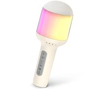 Karaoke Microphones Wireless for Kids Adults, Bluetooth Singing Microphone with Dynamic LED Lights, Portable Karaoke Mic, Duet Singing, Ideal for Christmas Kids Gift/Party/KTV, Support Phone/Tablet/TV