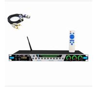 Karaoke Mixer, Digital Pre-Stage Effector with Remote Control, Anti-Howling Audio Processor, USB MP3 Bluetooth Optical Input for Performance and Events