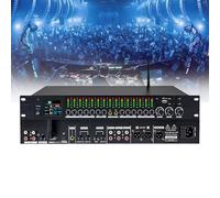 Karaoke Mixer Reverb Audio Processor, Anti-feedback Digital Equalizer, Led Light Display with Balanced Spectrum, Suitable for Home Reverb Karaoke Systems