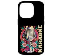 Karaoke Music Bar Singer Flowers Microphone Karaoke Case for iPhone 14 Pro