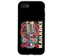Karaoke Music Bar Singer Flowers Microphone Karaoke Case for iPhone SE (2020) / 7/8