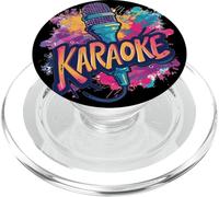 Karaoke Night with funny Music and Mic Outfit PopSockets PopGrip for MagSafe