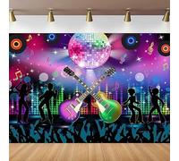 Karaoke Party Decor Rock And Roll Photography Backdrop Hip Pop Theme Birthday Decor Back to 70s 80s 90s Disco Party Background 350x240CM