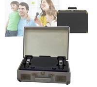 Karaoke Player, Smart Connection/Distance: Approx 10m, 5 Play Method, with 2 Karaoke Mics,Portable Carrying Handle,for Family,KTV,Outdoor, Gathering,conference,C