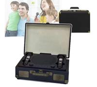 Karaoke Player, Smart Connection/Distance: Approx 10m, 5 Play Method, with 2 Karaoke Mics,Portable Carrying Handle,for Family,KTV,Outdoor, Gathering,conference,B