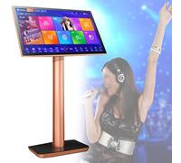 Karaoke Player with Reverb Wireless Microphone, 19.5/22-inch capacitive Touch Screen Karaoke Machine for Family Bar Home Party, 27 Languages Switching (19.5inch 4TB)