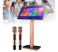 Karaoke Player with Wireless Microphone, 22-Inch Touch Screen, Home Entertainment, Intelligent Song Selection, Cloud Download