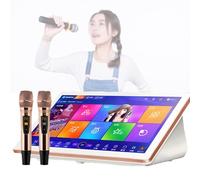 Karaoke Player with Wireless Microphone, Cloud Song Updates, Touch Screen and App Control for Home Entertainment