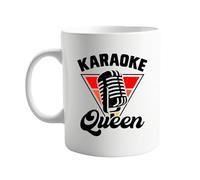 Karaoke Queen 11oz Coffee Mug - Hilarious Mug for Karaoke Lovers, Unique Birthday Present, Humorous Gift for Music Enthusiasts, Perfect Mug for Singers & Performers