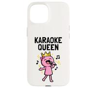 Karaoke Queen Cute Singer Mic Music Lover Design Case for iPhone 15