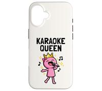 Karaoke Queen Cute Singer Mic Music Lover Design Case for iPhone 16