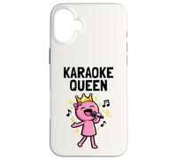 Karaoke Queen Cute Singer Mic Music Lover Design Case for iPhone 16 Plus