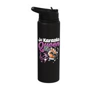 Karaoke Queen Karaoke Singer Microphone Karaoke Stainless Steel Insulated Water Bottle