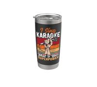 Karaoke Singer 80s Retro Vintage I Sing Karaoke What is Your Stainless Steel Insulated Tumbler