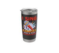 Karaoke Singer 80s Retro Vintage I Sing Karaoke What is Your Stainless Steel Insulated Tumbler