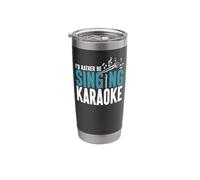 Karaoke Singer I'd Rather Be Singing Karaoke Stainless Steel Insulated Tumbler