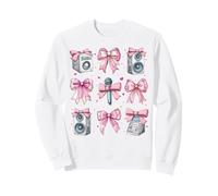 Karaoke Singer Mic Girl Pink Coquette Bow Sweatshirt