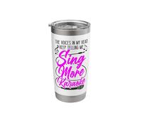 Karaoke Singer The Voices in My Head Keep Telling Me Sing Stainless Steel Insulated Tumbler