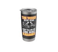 Karaoke Singer The Voices in My Head Keep Telling Me Sing Stainless Steel Insulated Tumbler
