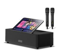 Karaoke Sound System with 2 Wireless Microphones, Touchscreen, Cloud Song Downloads, Bluetooth, HDMI Output, Recording - 1TB Storage