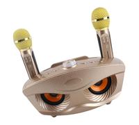 Karaoke Speaker Machine, Home KTV Karaoke Speaker with Two Microphone for Family KTV, for/Memory Card/AUX/U Disk/with Karaoke Mode (Gold)