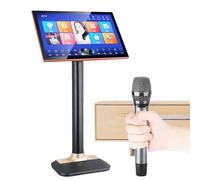 Karaoke System, 21.5 inch Capacitive Touch Screen Karaoke Machine with Wireless Microphone, Power Amplifier Function, Intelligent scoring system,Recording playback,Desktop KTV Player(1000G)