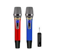 Karaoke Wireless Microphone Dynamic UHF Handheld Professional Mic For Sing Party Speech Church Club Show Meeting Room Home(CTWO Mic B)