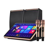 Karaoke with Touch Screen, Wireless Mic, and Speaker, App Control for Easy Song Download, for Family Entertainment