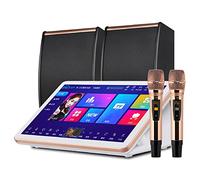 Karaoke with Touch Screen, Wireless Mic, and Speaker, App Control for Easy Song Download, for Family Entertainment