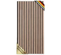 KARAT Acoustic Panels, Wall Panels with Real Wood Veneer for Comfortable Room Acoustics, Slat Wall, Wood and Felt, Wall Cladding as Sound Insulation, Sound Insulation (Red Oak, 118 x 60 cm)