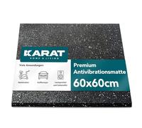 KARAT Antivibration Mat 60 x 60 cm, 3 mm Thick - Cut to Size Anti-Vibration Mat for Washing Machine & Dryer, Rubber Underlay, Washing Machine Mat, Sound Insulation Mat, Rubber Mat