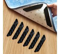 KARAT Carpet Non-Slip Underlay - Non-Slip Stop - Pack of 24 - Suitable for All Floor Coverings, Black, 2.5 x 13 cm