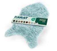 KARAT Faux Fur Rug Sheepskin Carpet Mat Fluffy Fleece Soft Shaggy Area Rug Chair Cover Bedroom Floor Mat, 60 x 90 cm (2'x3') Duck Egg