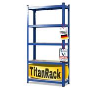 KARAT Heavy Duty Shelving for Garage, Basement, Workshop, Boltless Shelf, Wide Span Shelf, Storage Shelf, Basement Shelf, Corner Shelf, Tyre Shelf, Grid Shelf (Blue, 200 x 120 x 60 cm)