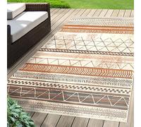 KARAT Outdoor Rug Weatherproof & UV Resistant for Patio, Balcony or as a Kitchen Runner, Hallway Runner and Living Room Rug, Robust, Flat-Woven Short Pile Rug, Washable, 80 x 150 cm, Rebel Brown