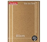 KARAT Premium Carpet Runner with Pattern - 80 x 250 cm, Beige - Modern Diamond Design - Rug - Runner for Kitchen, Hallway & Living Room - Hallway Runner, Kitchen Runner, Hallway Rug (Olymp)