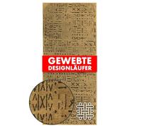 KARAT Premium Woven Rug Runner with Pattern - 80 x 250 cm, Beige - Fluffy Cotton Rug - Runner for Kitchen, Hallway & Living Room - Hallway Runner Kitchen Runner Hallway Rug (Vena)