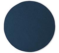 KARAT Round Blue Children's Rug, Ø 66cm - Modern Fluffy Velour Short Pile Rug for Children's Room - Play Mat, Crocodile