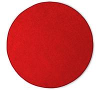 KARAT Round Rug Red - Modern Fluffy Velour Short Pile Children's Room Play Mat, Crocodile