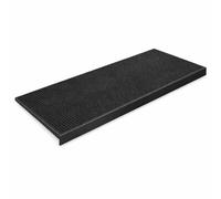 KARAT Rubber Stair Mats - 1 pcs - 25x75 cm - Weatherproof & Non-Slip - Shock Absorbing - Black