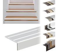 KARAT Stair Nosing Edge Profile, Transition Strips, Angle Profiles for Floors, Steps, Stairs and Walls (Angle Profile, L-shape - Silver, 1000 x 24.5 x 10 mm - Pre-drilled)