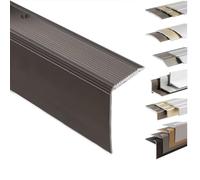 KARAT Stair Nosing Edge Profile, Transition Strips, Angle Profiles for Floors, Steps, Stairs and Walls (Integral, L-shape - Bronze, 1340 x 30 x 35 mm - Self-adhesive)
