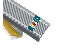 KARAT Stair Nosing Profile L-Shaped No Drilling Required Silver Anodised Step Edge Profile for Parquet and Laminate 1 Piece, 100 cm Length 3 x 3.5 cm - Integral
