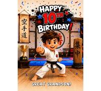 Karate 10th Birthday Card for Great Grandson
