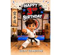 Karate 3rd Birthday Card for Great Grandson