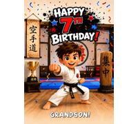 Karate 7th Birthday Card for Grandson