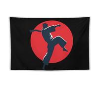 Karate Aesthetic Tapestry Vintage Wall Hanging Decorative for Bedroom Living Room Party Decor