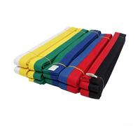Karate Belt 280cm Reinforced Judo for taekwondo Sash Double Layer Core Kids Adults Competition White Yellow Green Blue Red Black Brown Purple(Black)